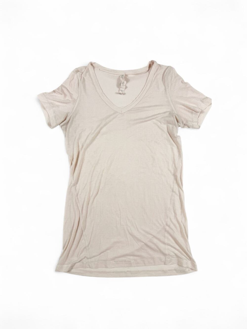 Lululemon Lightweight Ribbed V-Neck Tee Pink Women’s Size 8
